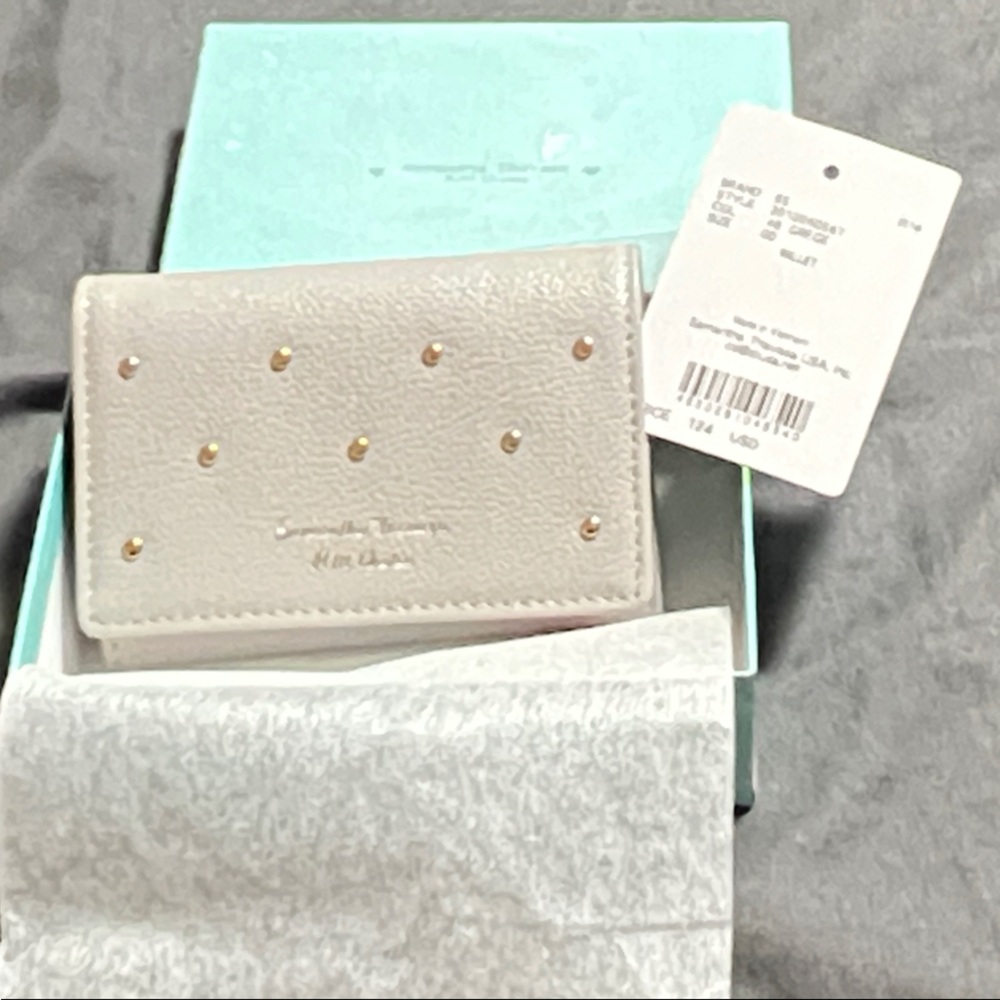 Samantha Thavasa Gray Mini Waller with Gold Accents. BRAND New!